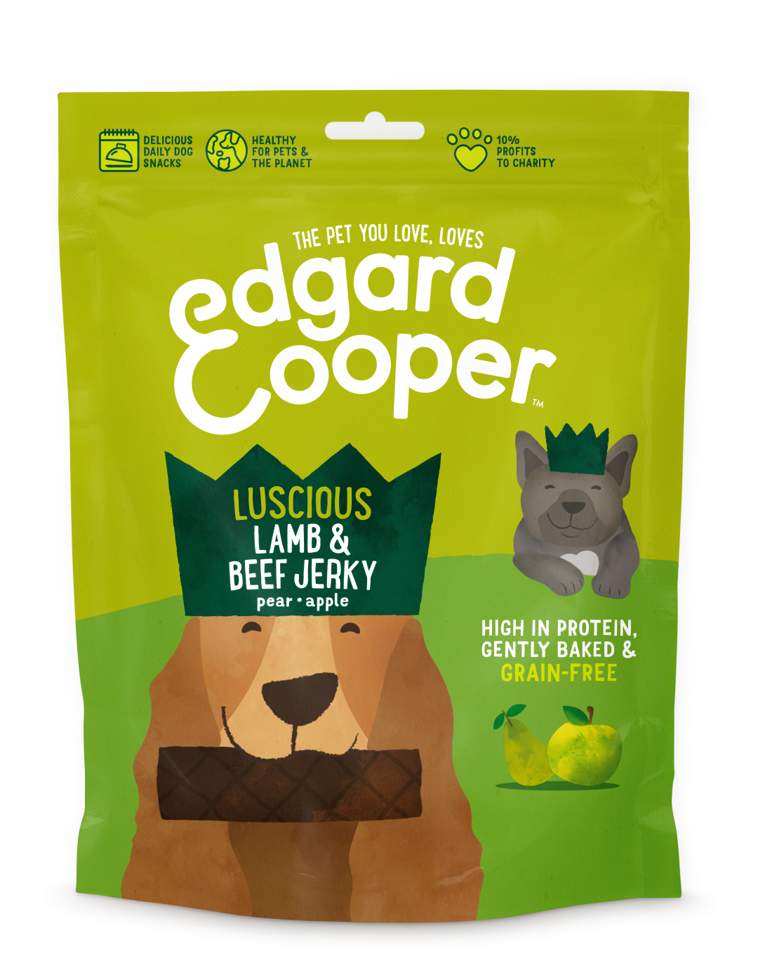Edgard & Cooper graanvrije jerky lam en rund 150 gr
